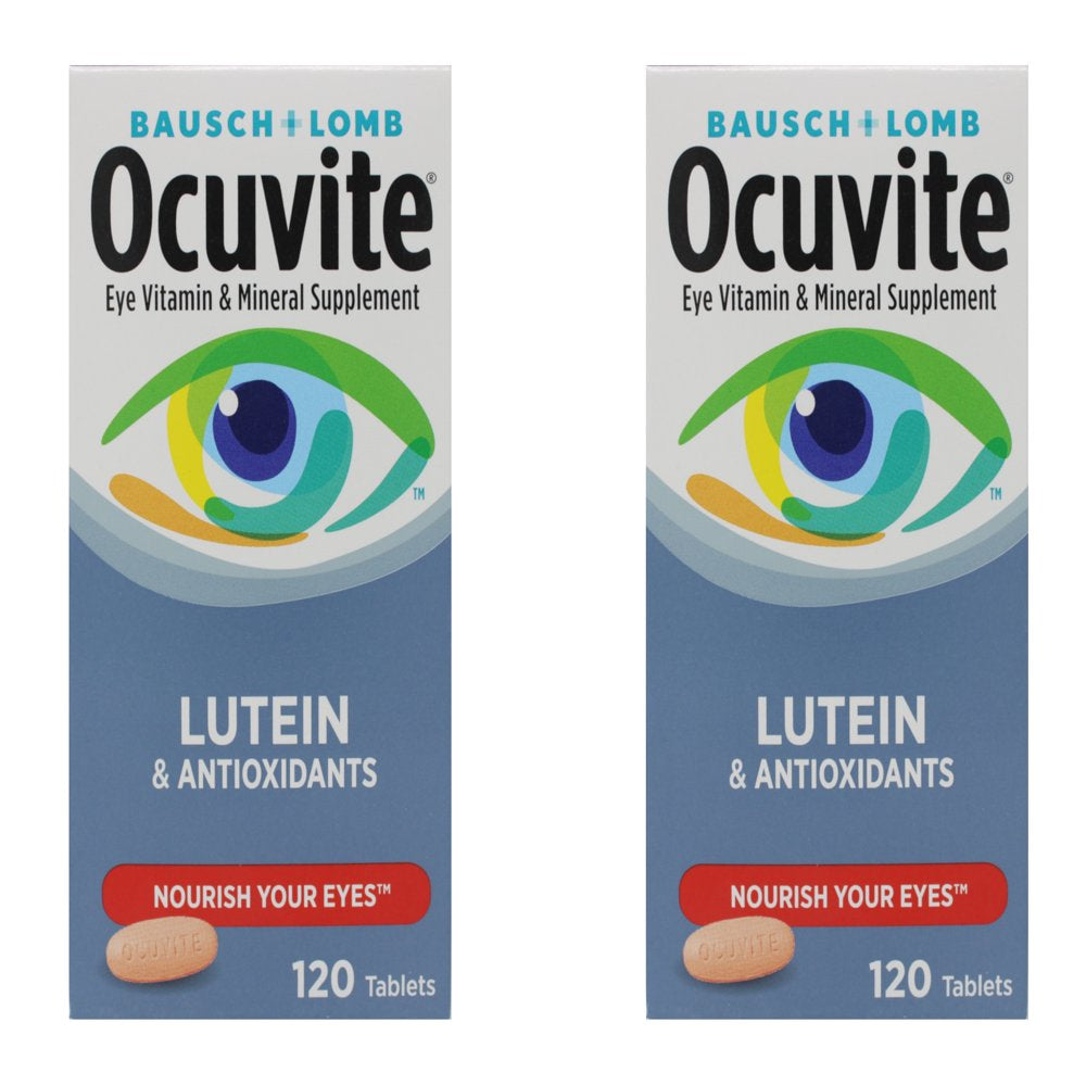 2 Pack - Bausch & Lomb Ocuvite Eye Vitamin & Mineral Supplement with Lutein 120 Ea