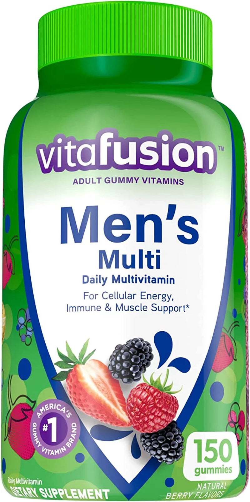 Multipack:Vitafusion Gummy Vitamins for Men, Berry Flavored Daily Multivitamins for Men, 150 Count|7Pack