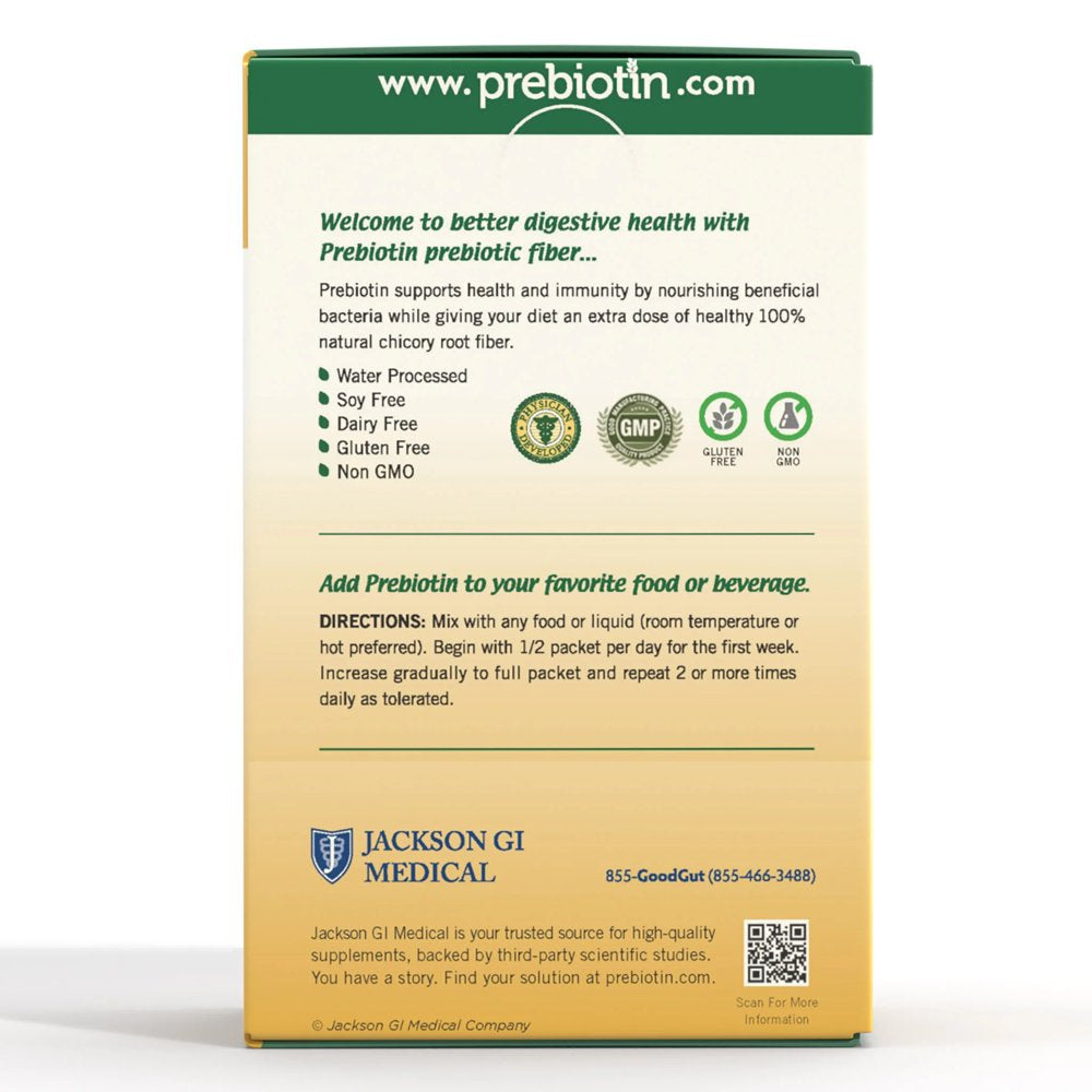 Prebiotin Premier Prebiotic Fiber Stick Packs - 30 Servings per Box - Formulated to Support Digestive Health Balances Gut Microbiome, Boosts Your Own Probiotics & Reduces Hunger