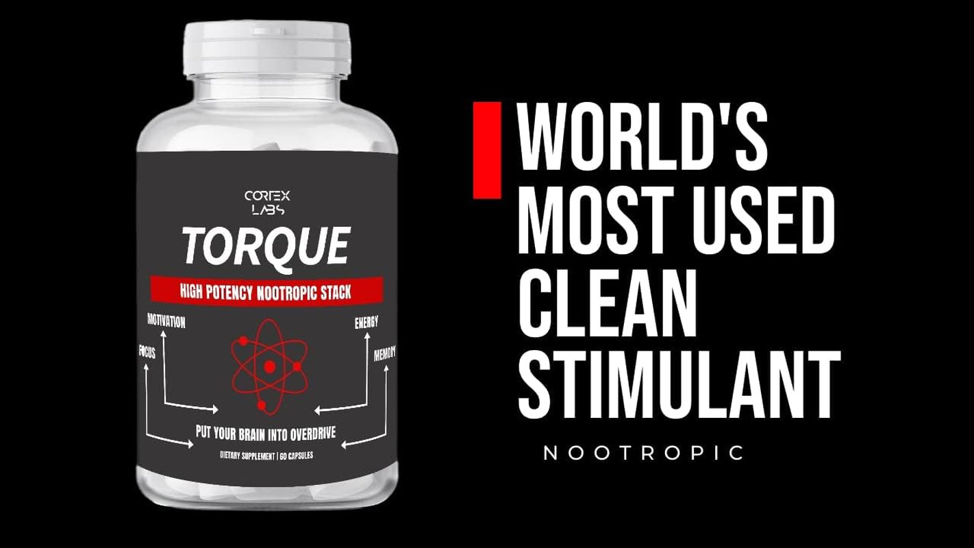 Torque Nootropic Stack - High Potency Nootropic Stack for Brain Energy, Focus, Motivation, Memory and Mental Performance