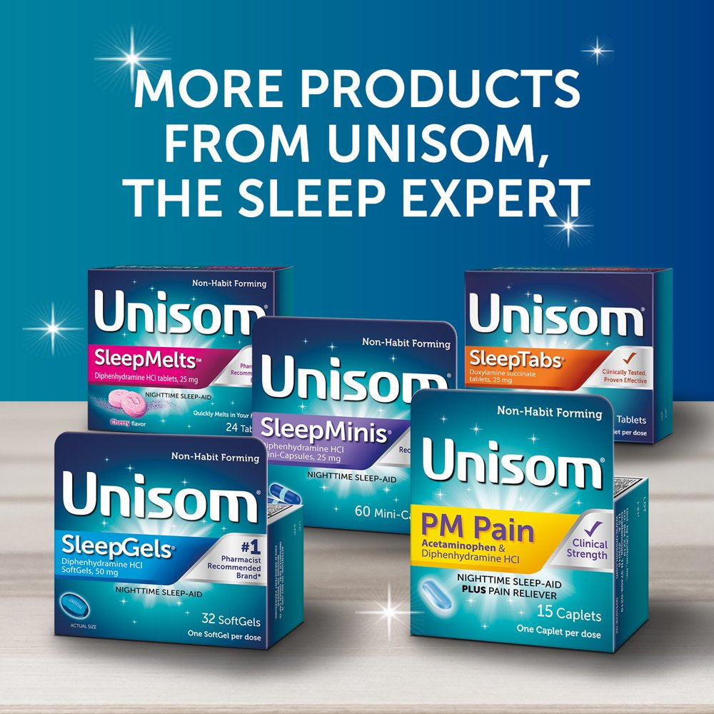 Unisom Sleepgels Soft Gels, Sleep-Aid, Diphenhydramine HCI, 32 Count