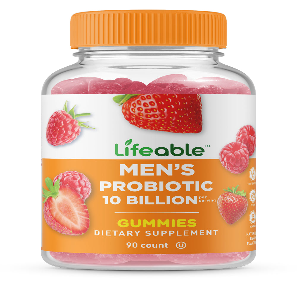 Lifeable Probiotics for Men - 10 Billion CFU - 90 Gummies