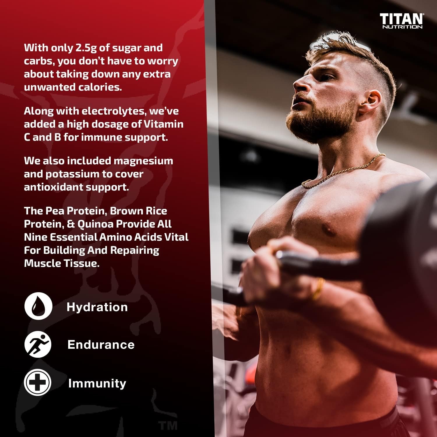 Titan Nutrition Thirst+ Electrolytes Powder & Vitamin Replenishment Packets, 30 Serv - Energy Boost, Focus, Stamina - Vitamin C, B12, Magnesium, Sodium, Potassium