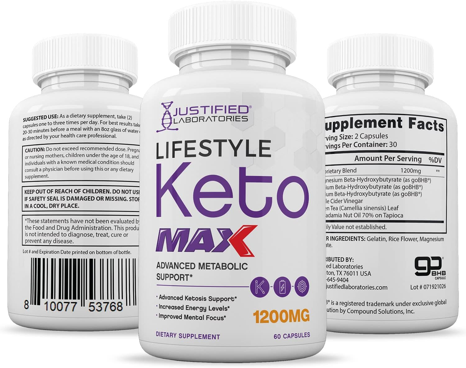 (10 Pack) Lifestyle Keto Max 1200MG Pills Includes Apple Cider Vinegar Gobhb Strong Exogenous Ketones Advanced Ketogenic Supplement Ketosis Support for Men Women 600 Capsules