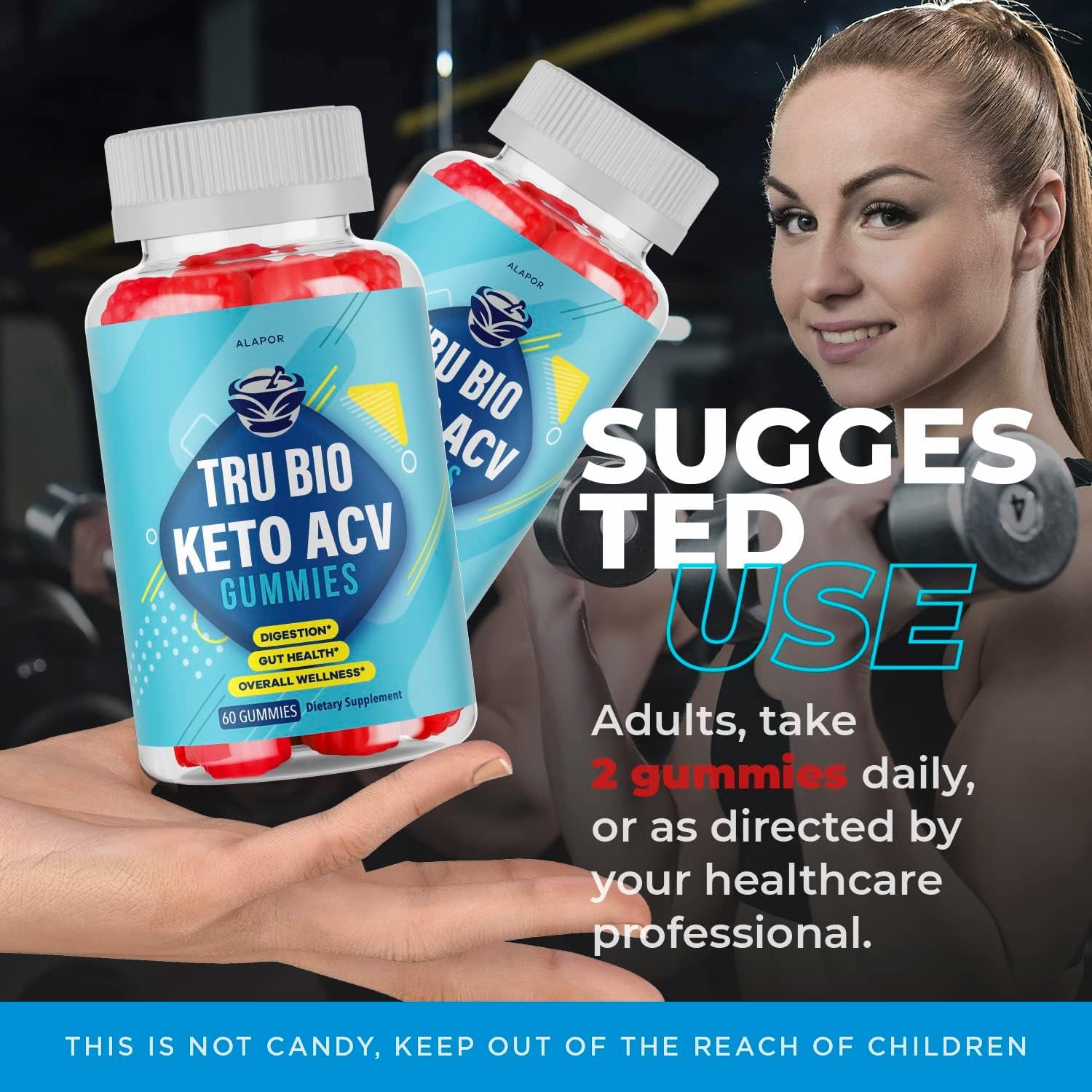 Trubio Keto ACV Gummies - New Advanced Formula Apple Tru Bio Gummys, Advanced Cider Truvio Gomitas Packs for Health, Vinegar Gomis, Ketotrubio Gummy S for 30 Days Supply