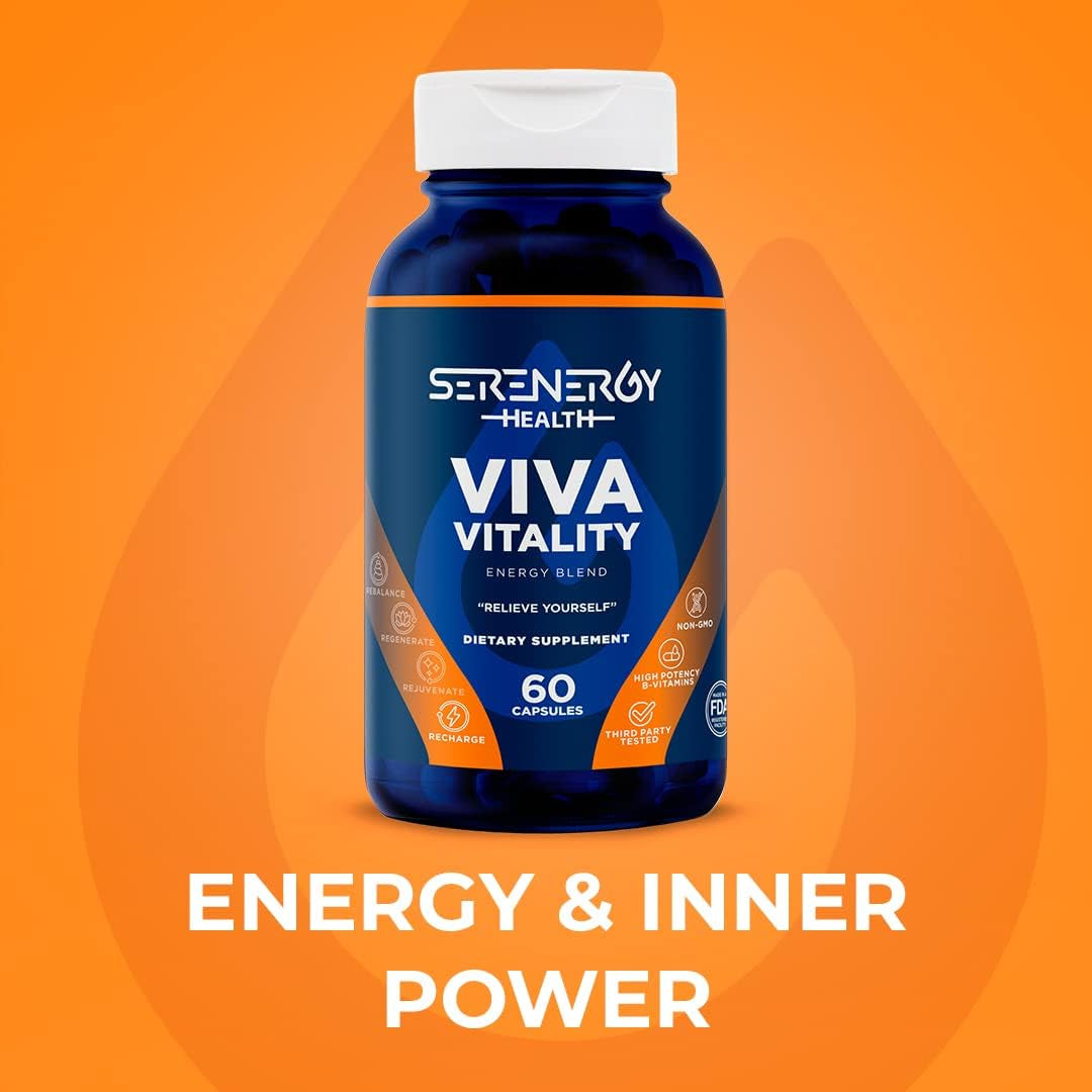 Viva Vitality - Energy and Longevity Multifunctional Dietary Supplement - Recharge Formula to Boost Energy Levels and Endurance - Support Vitality, Mental Focus (60 Capsules)