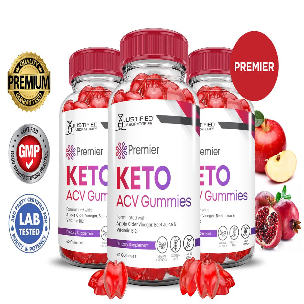 (3 Pack) Premier Keto ACV Gummies 1000MG Dietary Supplement 180 Gummys