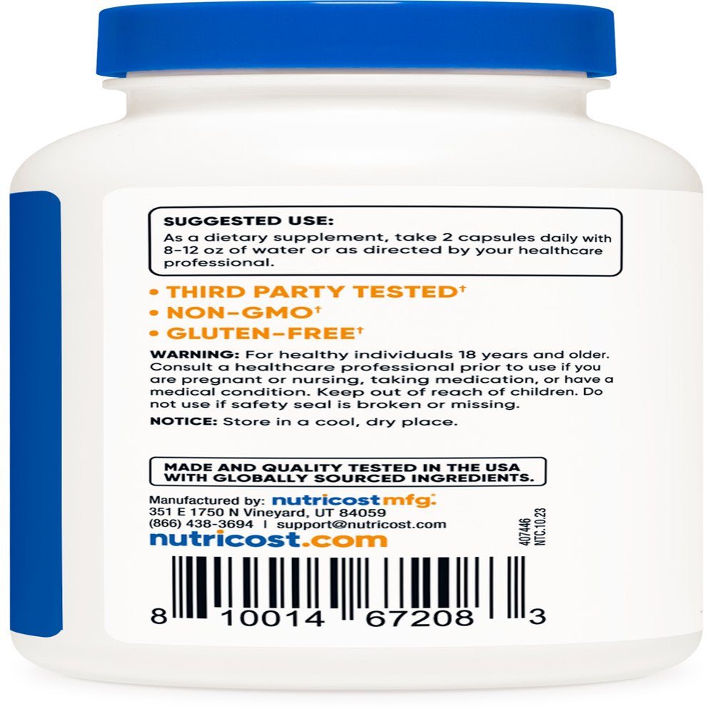 Nutricost Magnesium+ Extra Strength 420Mg, 120 Capsules - 60 Servings. Magnesium Glycinate, Oxide - Non-Gmo, Gluten Free, Vegan Friendly