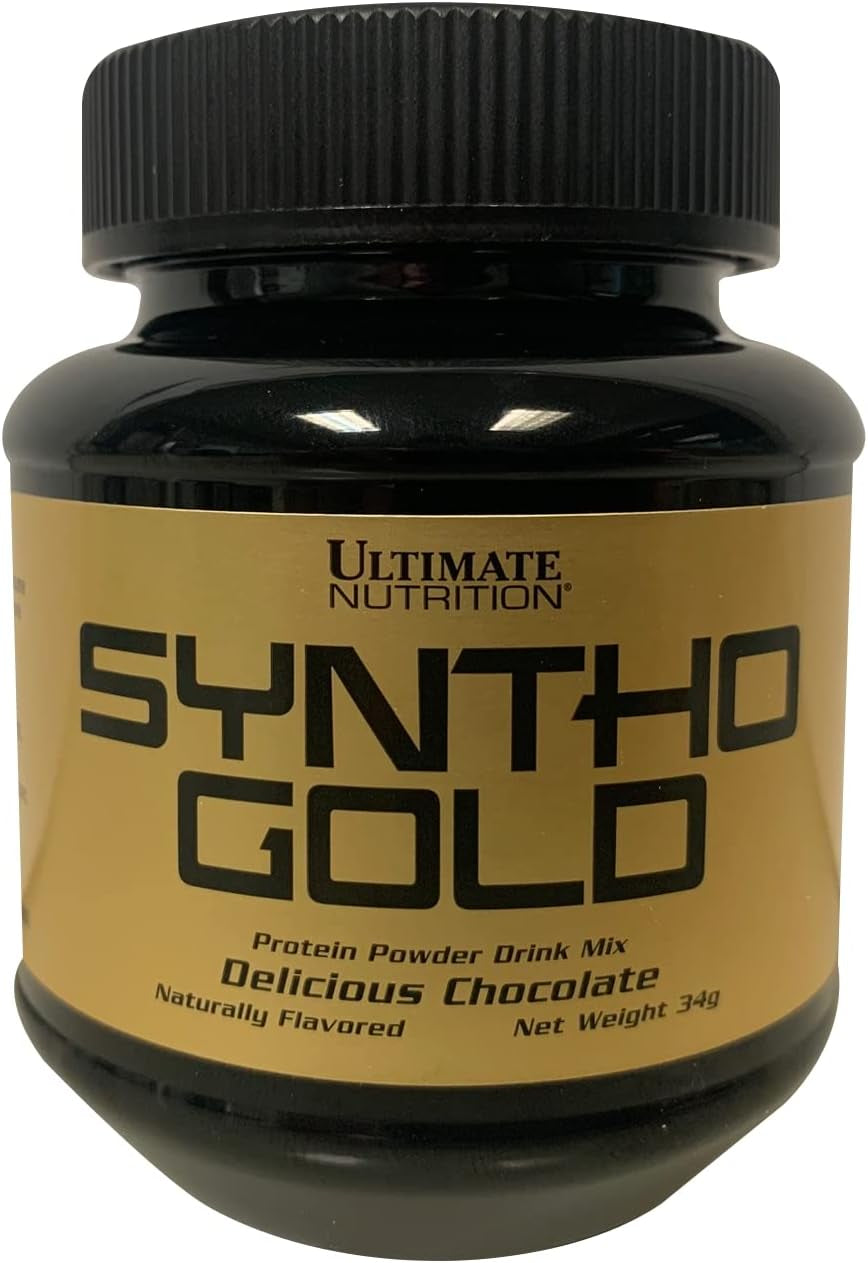 Ultimate Nutrition Syntho Gold Time Release Casein Protein Powder with Milk Egg and Whey Protein Isolate - Chocolate (34G)