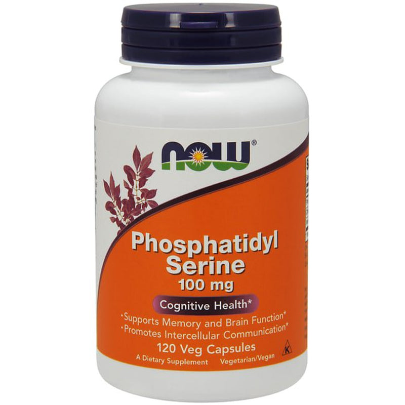 NOW Supplements, Phosphatidyl Serine 100 Mg with Phospholipid Compound Derived from Soy Lecithin, 120 Veg Capsules