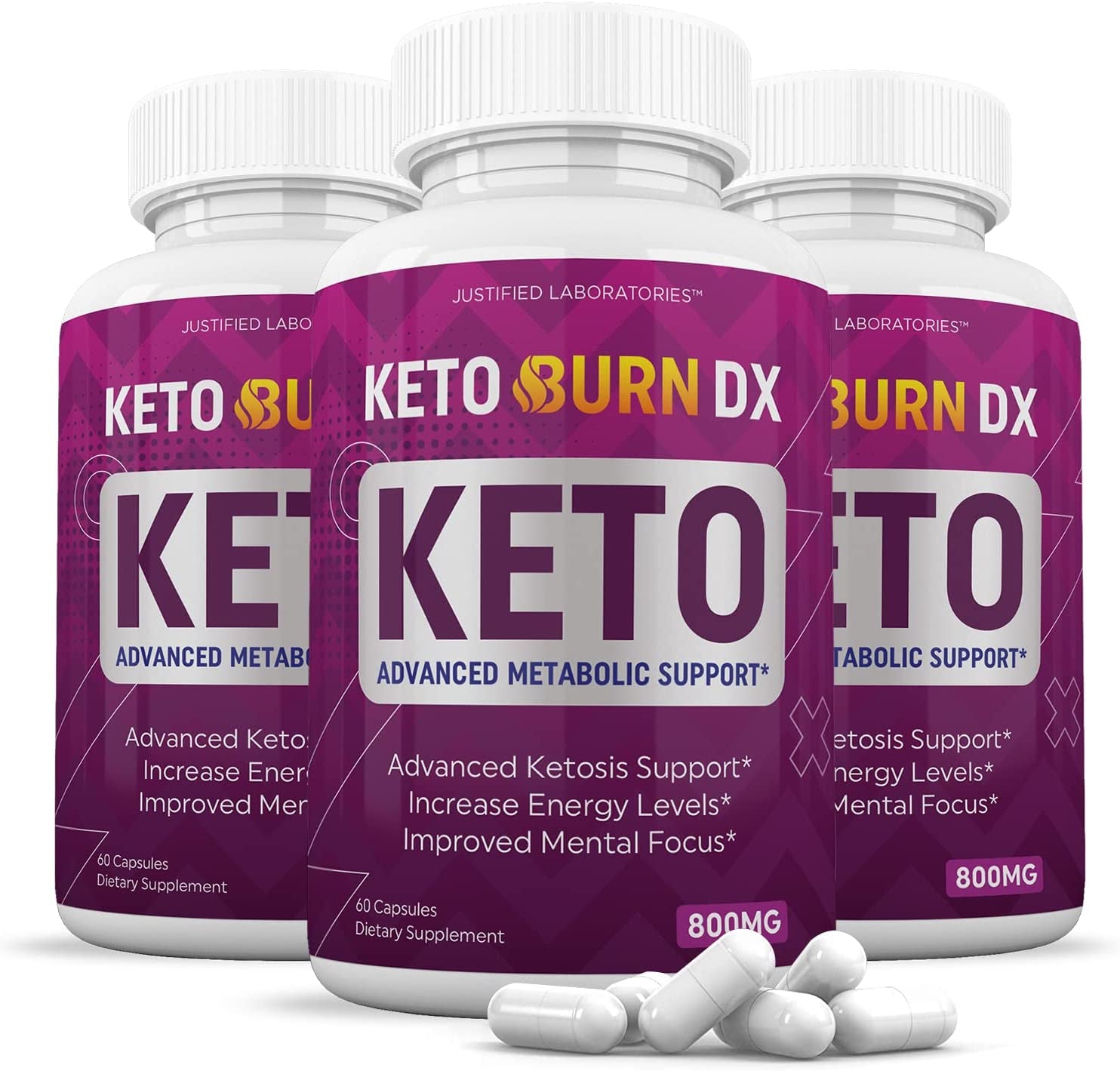 (3 Pack) Keto Burn DX Pills 800MG Includes Apple Cider Vinegar Gobhb Exogenous Ketones Advanced Ketosis Support for Men Women 180 Capsules