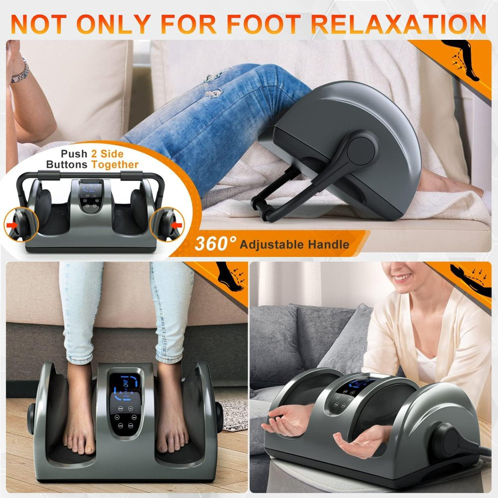 Used-Tissacre Foot Massager for Circulation and Pain Relief, Foot Massage Mchine for Neuropathy , Plantar Fasciitis Relief, Heat Therapy, Deep Kneading Shiatsu Massager with Remote