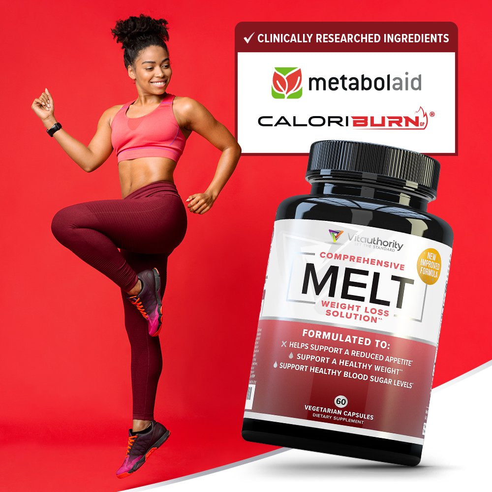 Melt Women'S Fat Burner: Diet Pills to Support Weight Loss, Metabolism and Appetite | Green Tea EGCG, Ashwagandha and L Carnitine, 60 Vegetarian Capsules