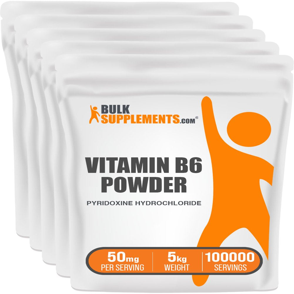 Bulksupplements.Com Vitamin B6 (Pyridoxine HCL) Powder - Prenatal Dog Vitamins - Memory Vitamins for Men - Nerve Support Vitamin (5 Kilograms)