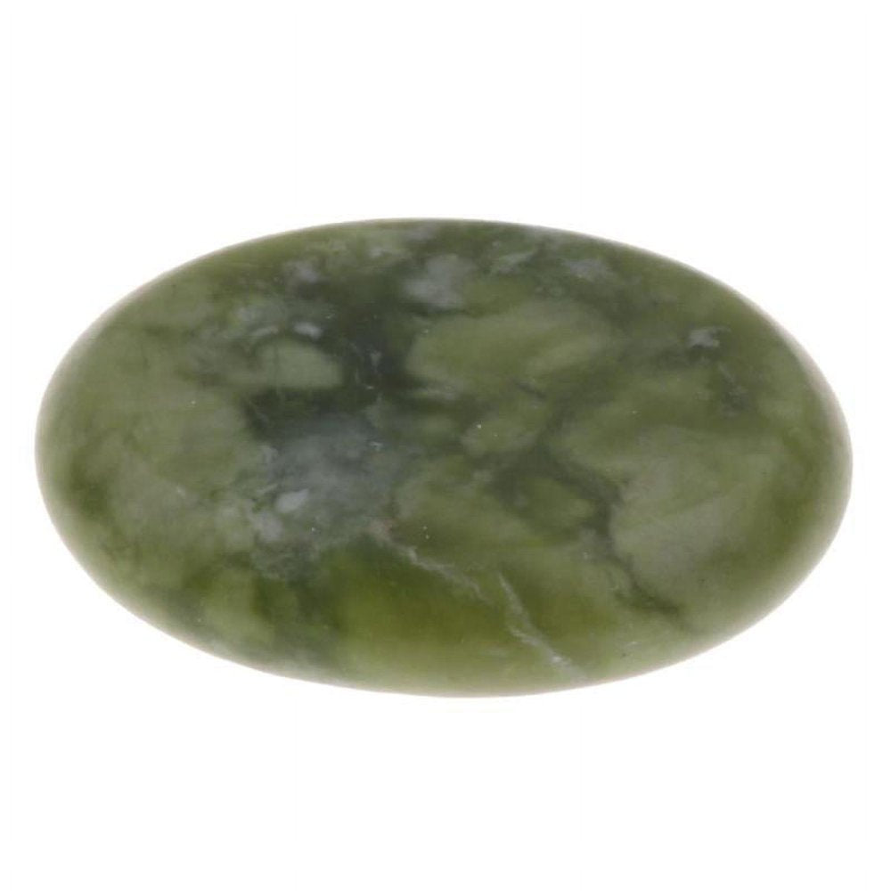 2 Pieces Natural Jade Massage Stones for Body Relaxing Spa Massage Stones (1.2 X 1.57 Inches)