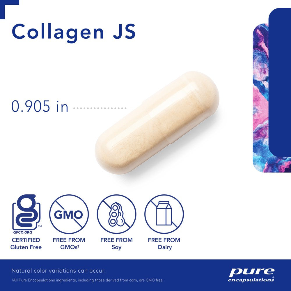Pure Encapsulations Collagen JS | Supplement for Skin Care, Joint Health, anti Aging, Connective Tissue, Tendons, and Ligaments* | 120 Capsules