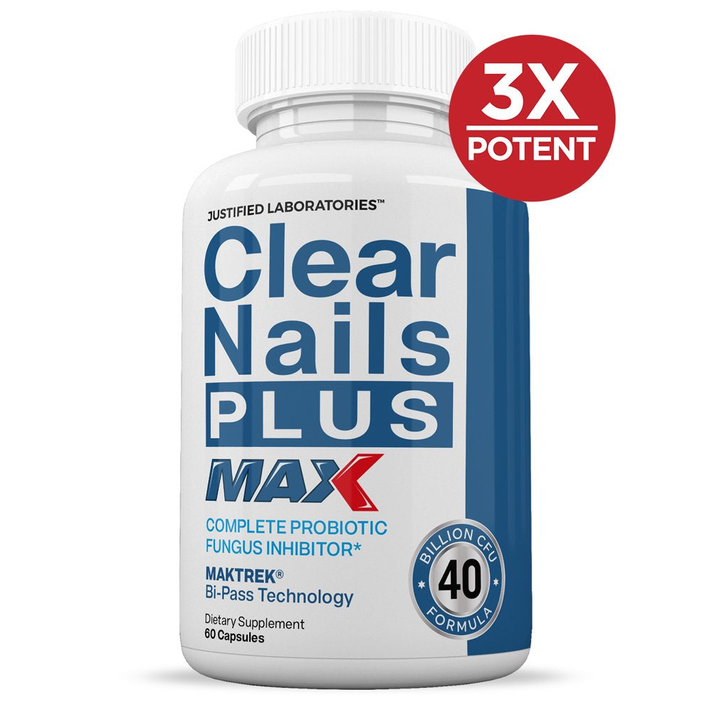 (3 Pack) Clear Nails plus Max 40 Billion Probiotic CFU Supplement anti Fungal All Natural 180 Capsules