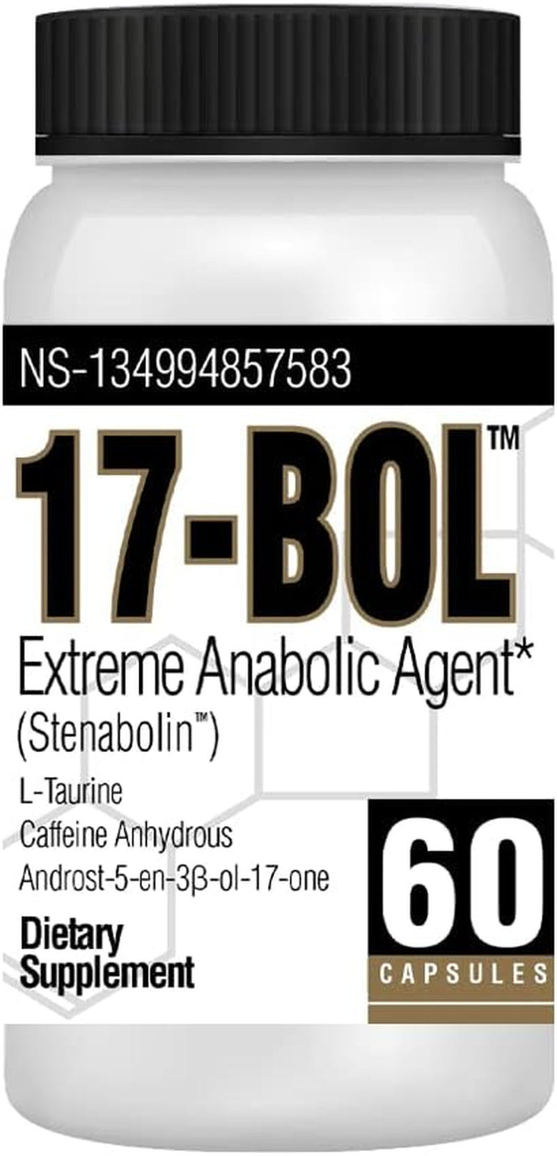 17-BOL Anabolic Supplement by Avry Labs, Hardening, Cutting, & Bulking Agent Supports Muscle Growth and Mass, 60 Capsules