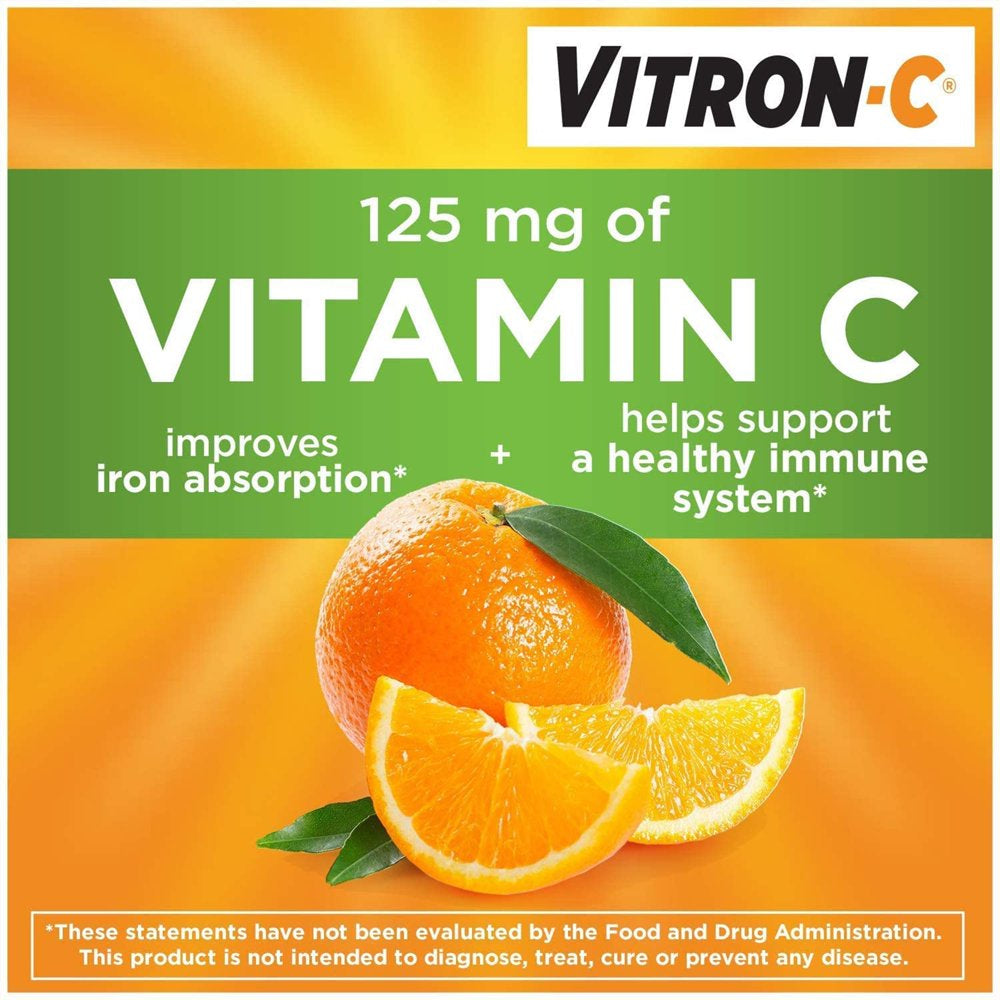 Vitron-C Iron Supplement, Once Daily, High Potency Iron plus Vitamin C, 60 Count