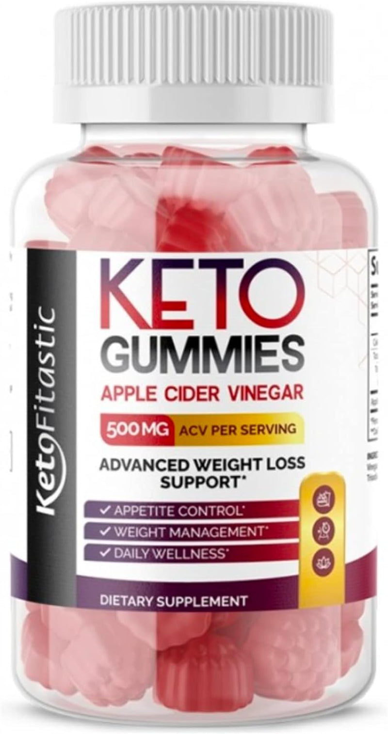 Zonata Ketofitastic Gummies, Keto Fitastic ACV Gummies, 60 Count (Pack of 1)