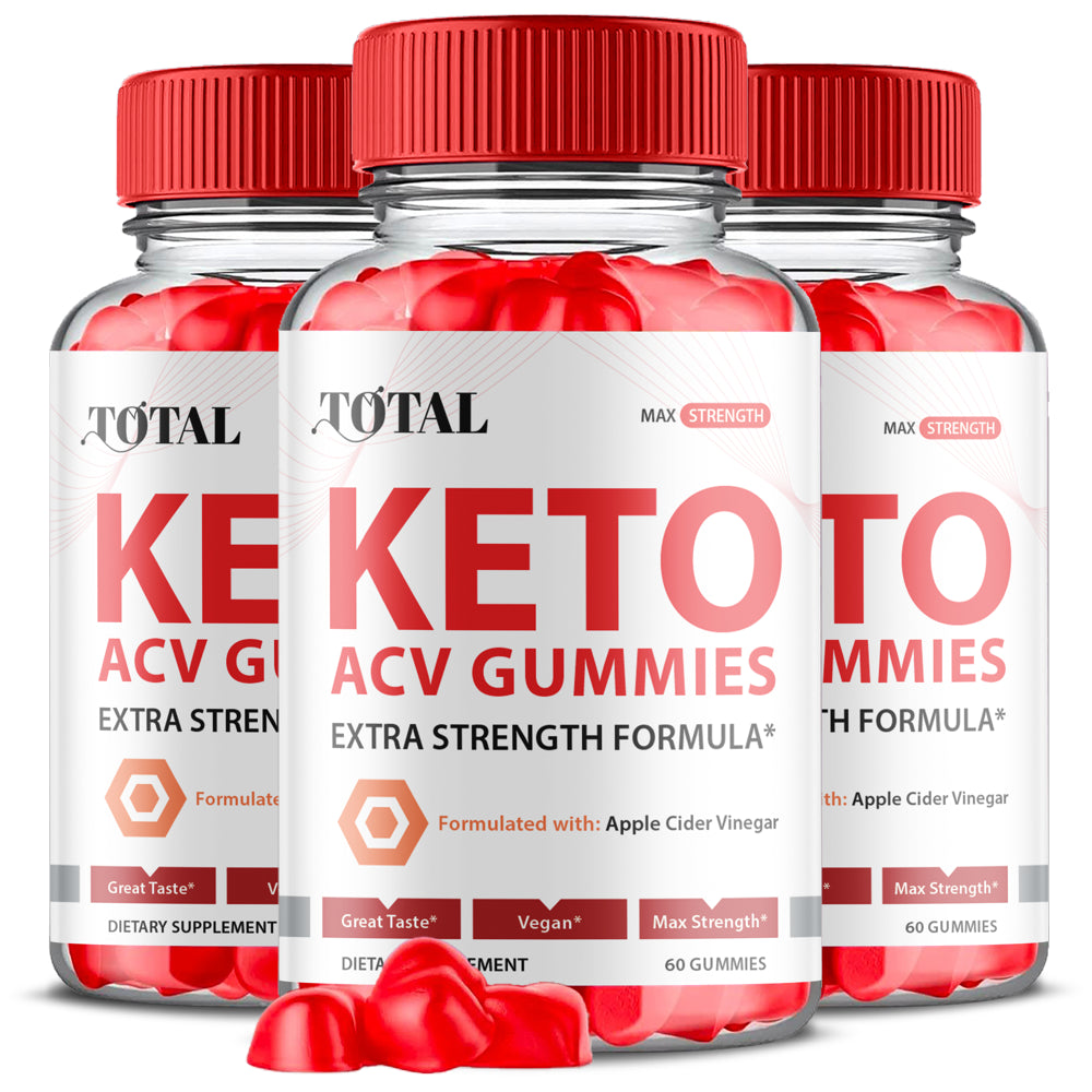 (3 Pack) Total Keto ACV Gummies - Supplement for Weight Loss - Energy & Focus Boosting Dietary Supplements for Weight Management & Metabolism - Fat Burn - 180 Gummies