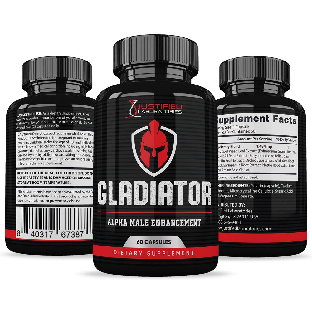 (10 Pack) Gladiator Alpha Advanced Men'S Health Formula 1484Mg 600 Capsules