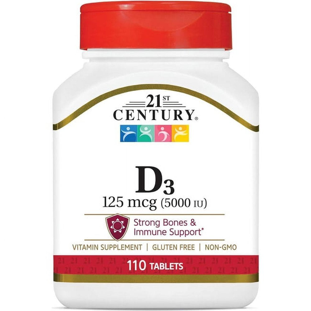 21St Century Maximum Strength D3-5000 IU Tablets, 110 Count