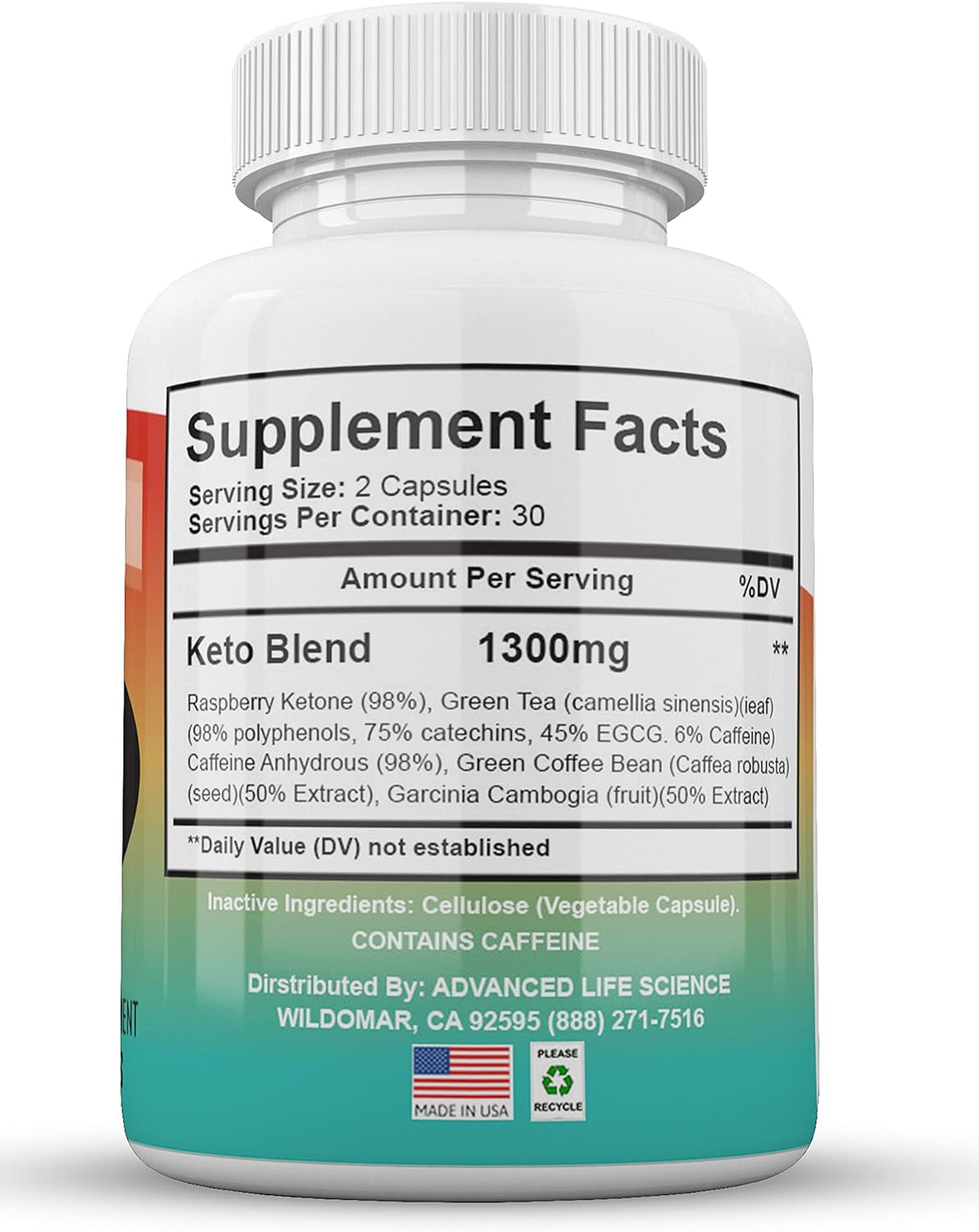 (Official) Keto Core, Advanced Formula 1300Mg, Made in the USA, (1 Bottle Pack), 30 Day Supply