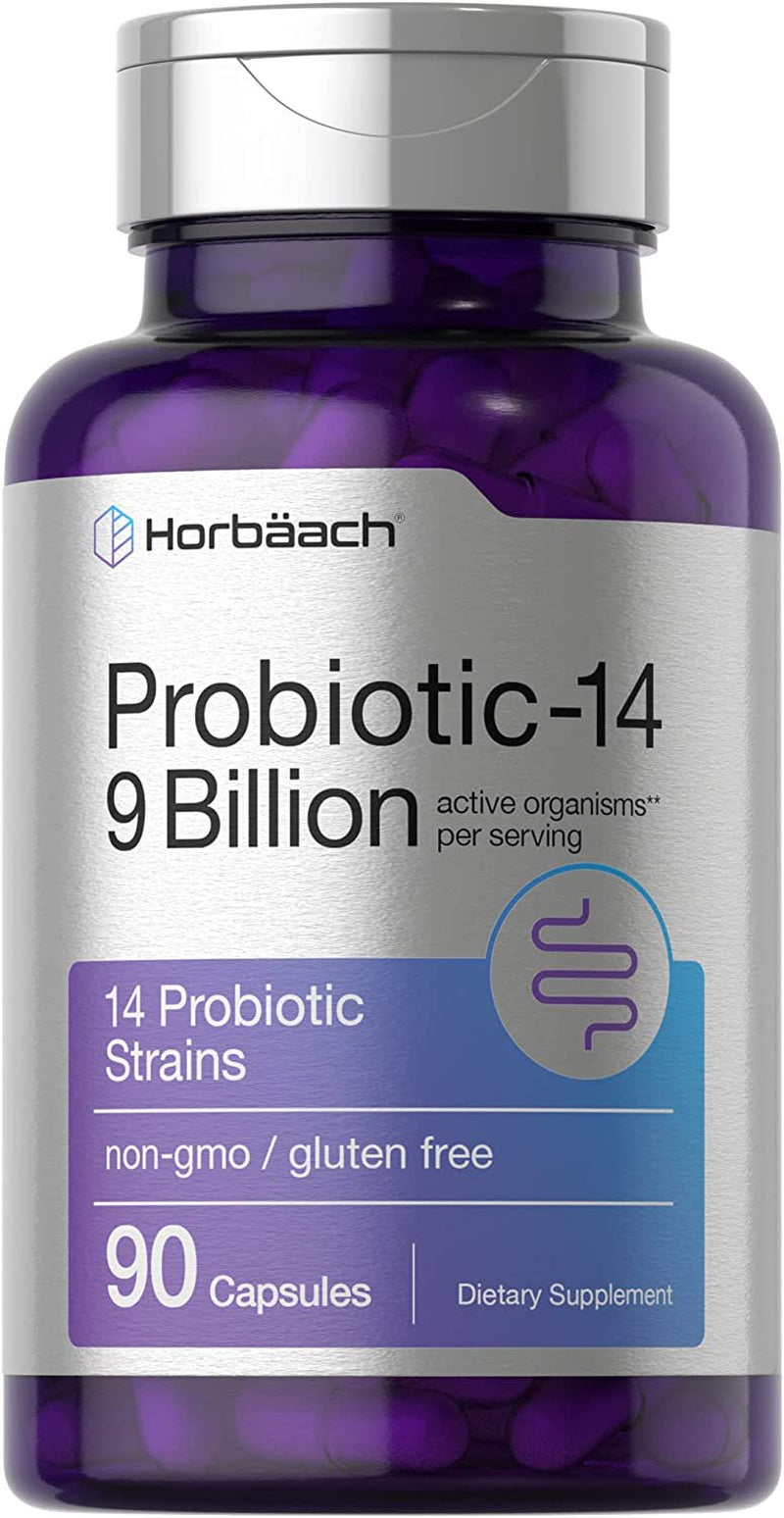 Probiotics for Women & Men | 9 Billion CFU | 90 Capsules | by Horbaach