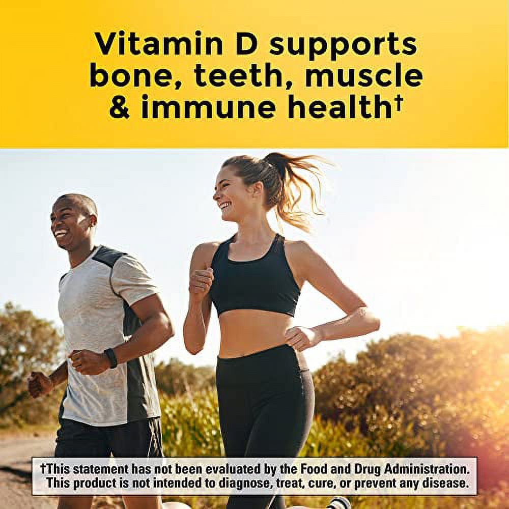 Nature Made Extra Strength Vitamin D3 5000 IU (125 Mcg), Vitamin D Supplement for Bone, Teeth, Muscle, Immune Health Support, 70 Sugar Free Fast Dissolve Tablets, 70 Day Supply