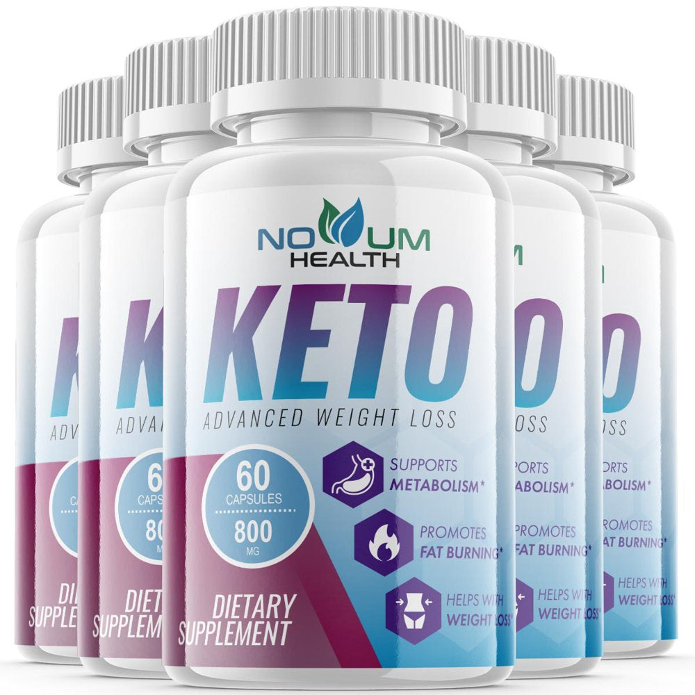 (5 Pack) Novum Health Keto Pills - - Supplement for Weight Loss - Energy & Focus Boosting- Appetite Control & Suppressants