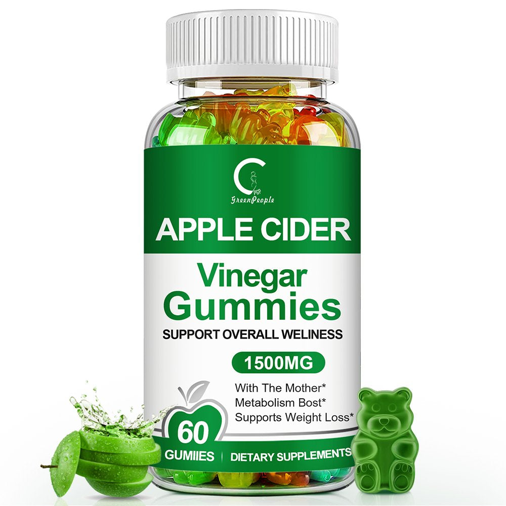 Apple Cider Vinegar Gummies - 1500Mg - Formulated to Support Weight Loss Efforts & Gut Health - Supports Digestion, Detox & Cleansing - ACV Gummies (60 Gummies)