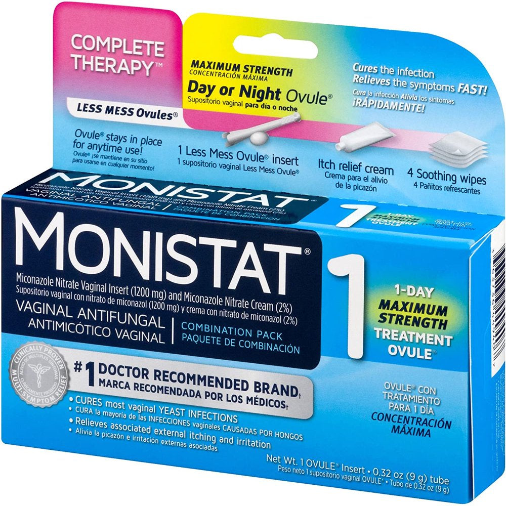 Monistat 1 Vaginal Antifungal Day or Night 1-Day Treatment Combination