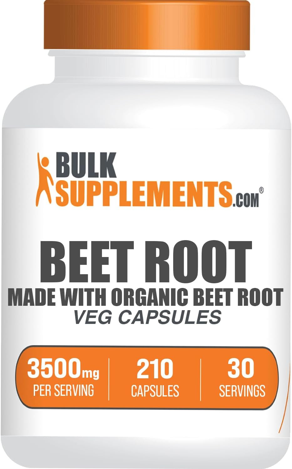 BULKSUPPLEMENTS.COM Beet Root Capsules - Beetroot Supplement, Beet Root Pills - Superfood Supplement, Vegan & Gluten Free, 7 Capsules per Serving, 30-Day Supply, 210 Veg Capsules