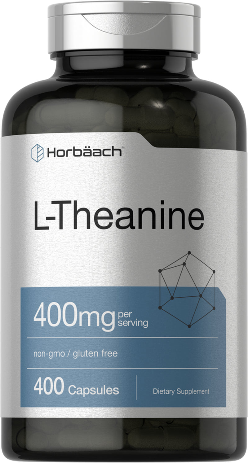 L Theanine 400Mg | 400 Capsules | Max Size | by Horbaach