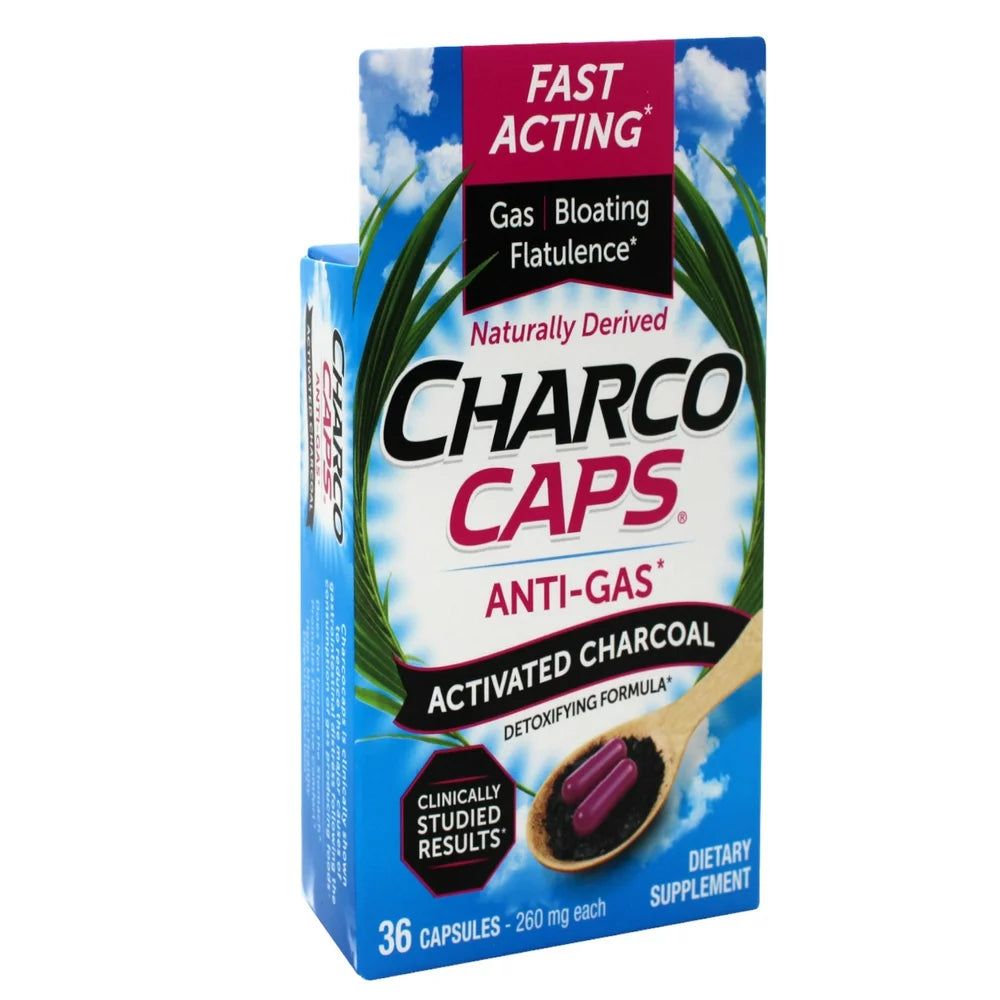 Charco Caps anti Gas Detoxifying Formula, 36 Capsules (Pack of 1)