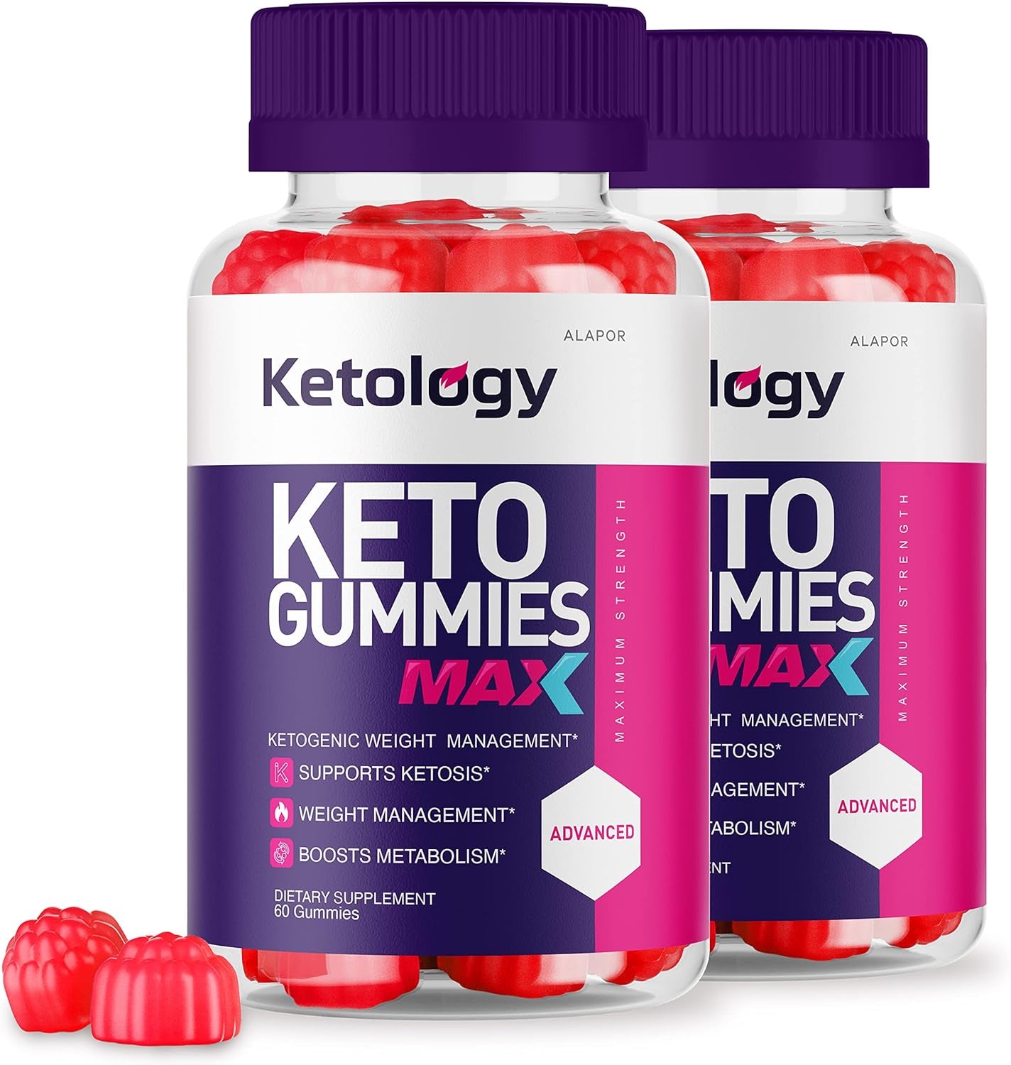 (2 Pack) Ketology Keto Max ACV Gummies - New Ketologygummies Max Advanced Apple Cider Vinegar Gummys, Shark, Max Ketologie + Gummy S for 60 Days Supply