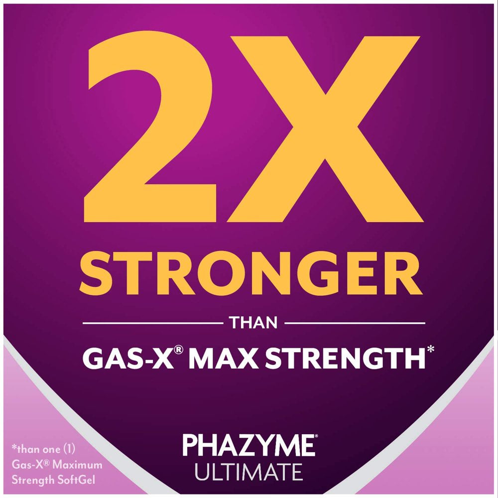 Phazyme Ultimate Gas & Bloating Relief, Works in Minutes, 20 Fast Gels