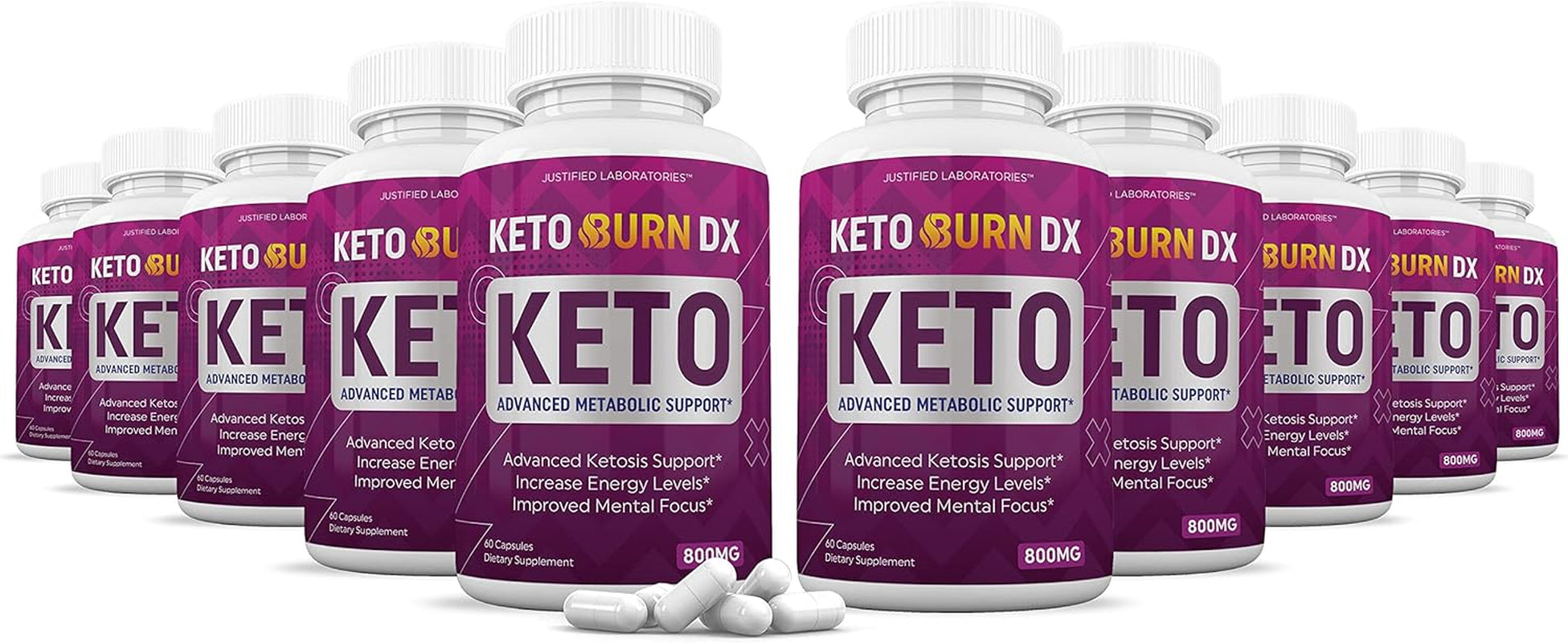 (10 Pack) Keto Burn DX Pills 800MG Includes Apple Cider Vinegar Gobhb Exogenous Ketones Advanced Ketosis Support for Men Women 600 Capsules