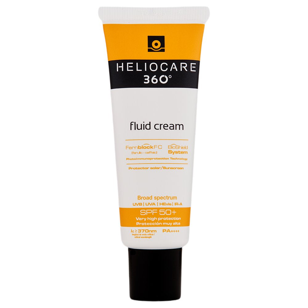 Heliocare 360 Fluid Face Cream Sunscreen with Fernblock Bioshield SPF 50+ .