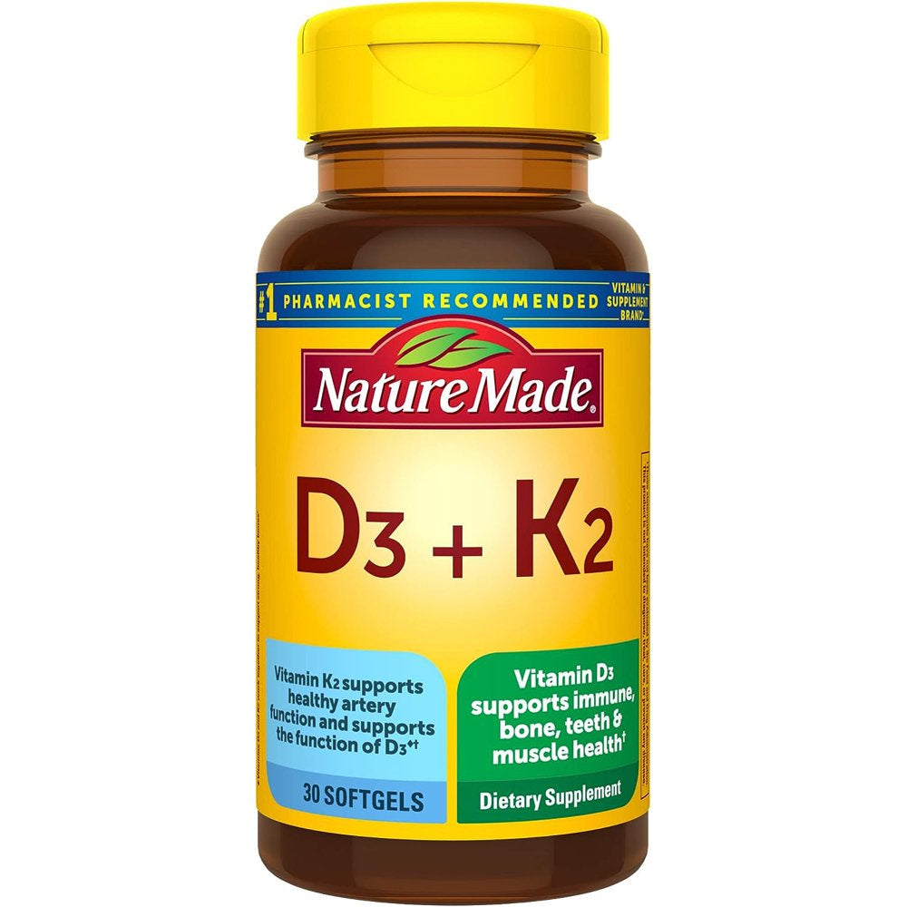 Nature Made Vitamin D3 + K2 30 Sgels