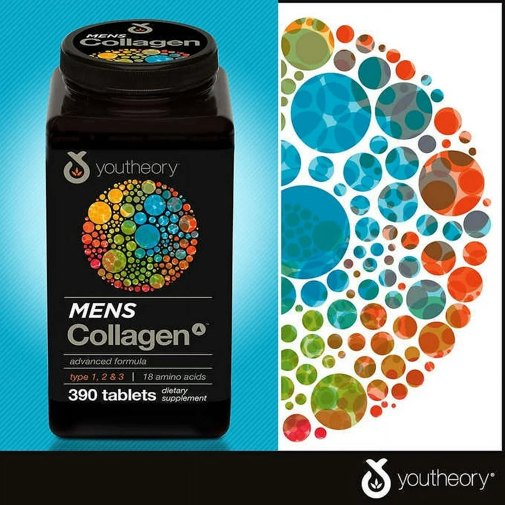Youtheory Mens Collagen Advanced Formula 390 Tablets