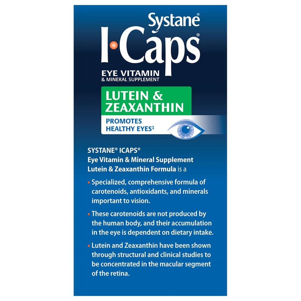 I-Caps Lutein and Zeaxanthin Eye Vitamin Coated Tablets, 120 Ct