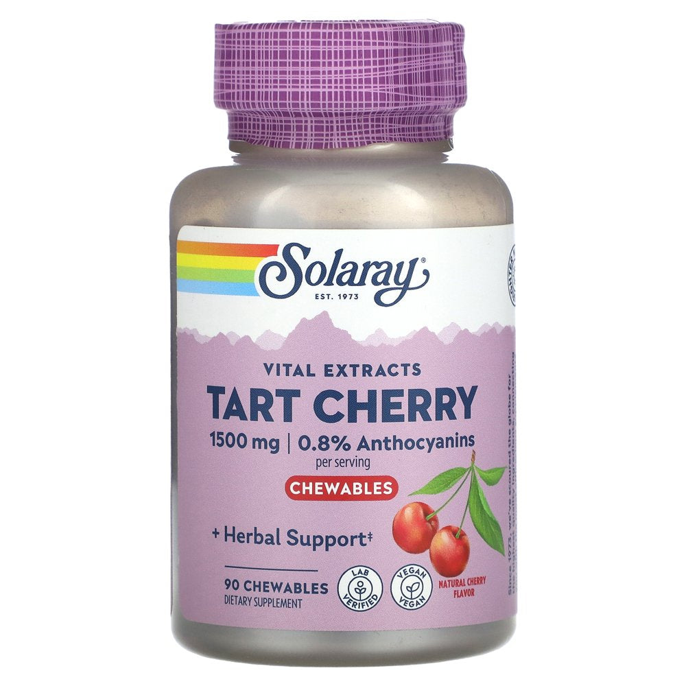 Solaray - Tart Cherry Extract 500 Mg. - 90 Chewable Tablets