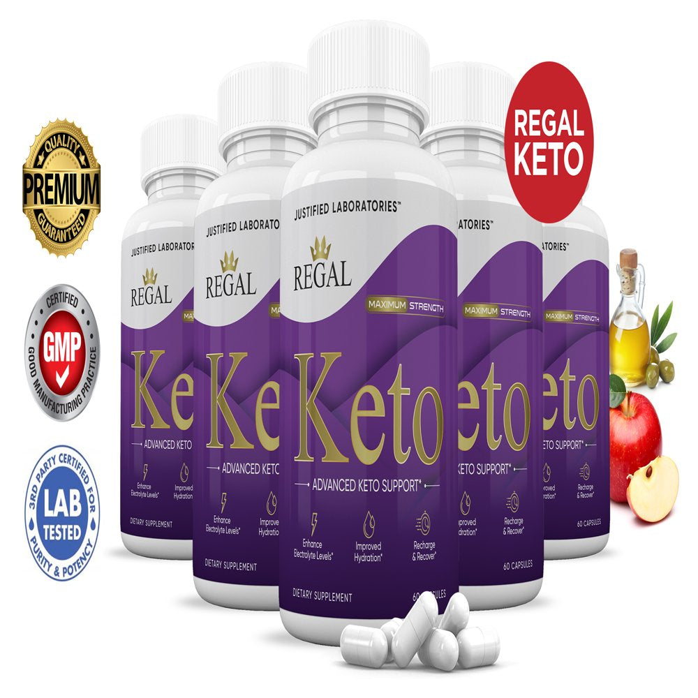 (5 Pack) Regal Keto Pills 800MG Includes Apple Cider Vinegar Gobh 300 Capsules