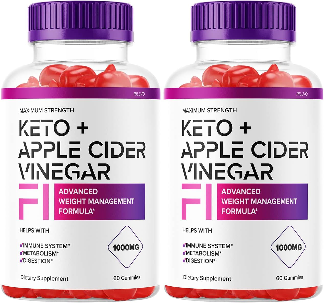 (2 Pack) F1 Keto Gummies Keto ACV Gummies Apple Cider Vinegar F1 ACV Gummies Advanced Formula (120 Gummies)