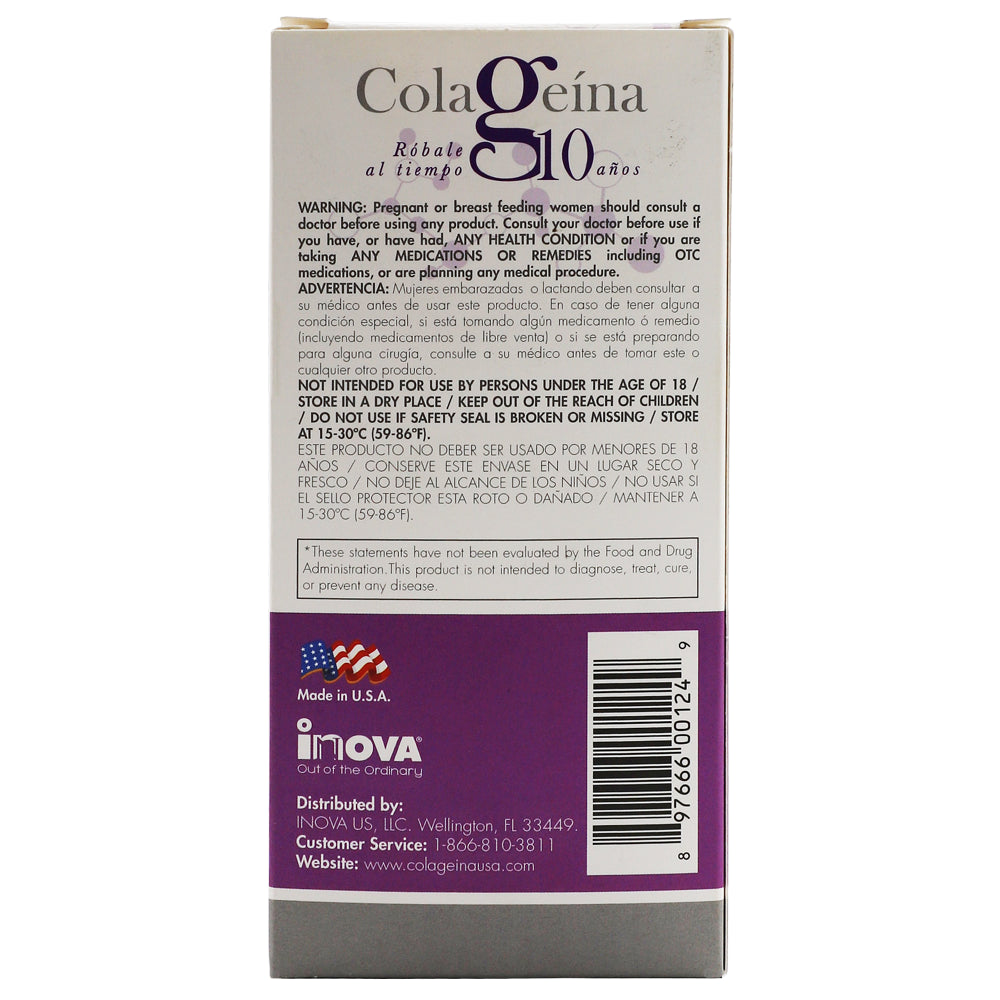 Colageina 10 Collagen Capsules with Vitamin C for a Younger Look, Anti-Aging, 60 Capsules.