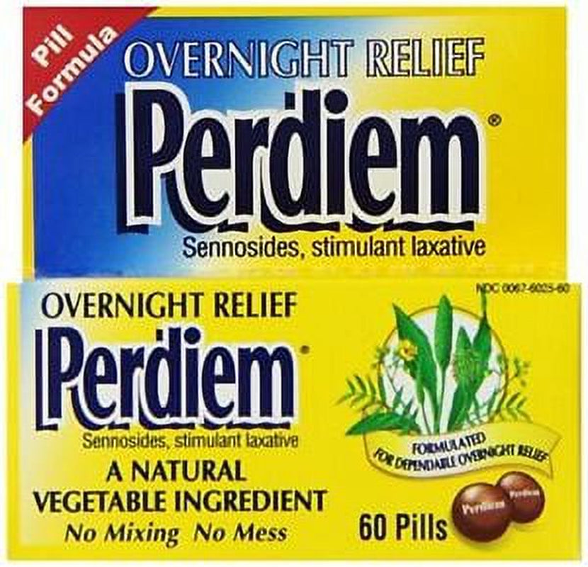 2 Pack Perdiem Pills Overnight Relief 60 Each