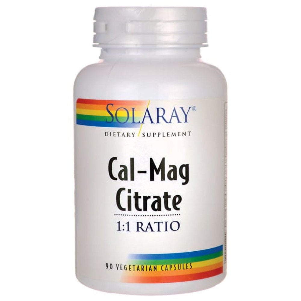 Solaray Cal-Mag Citrate 1:1 Ratio 90 Veg Caps